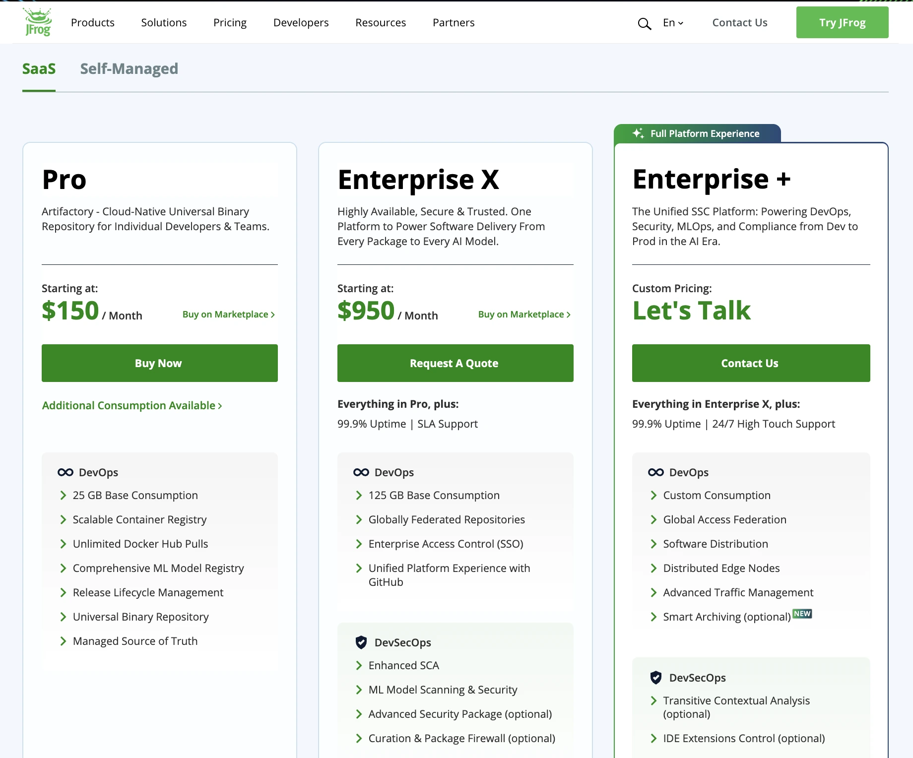 jfrog xray - pricing