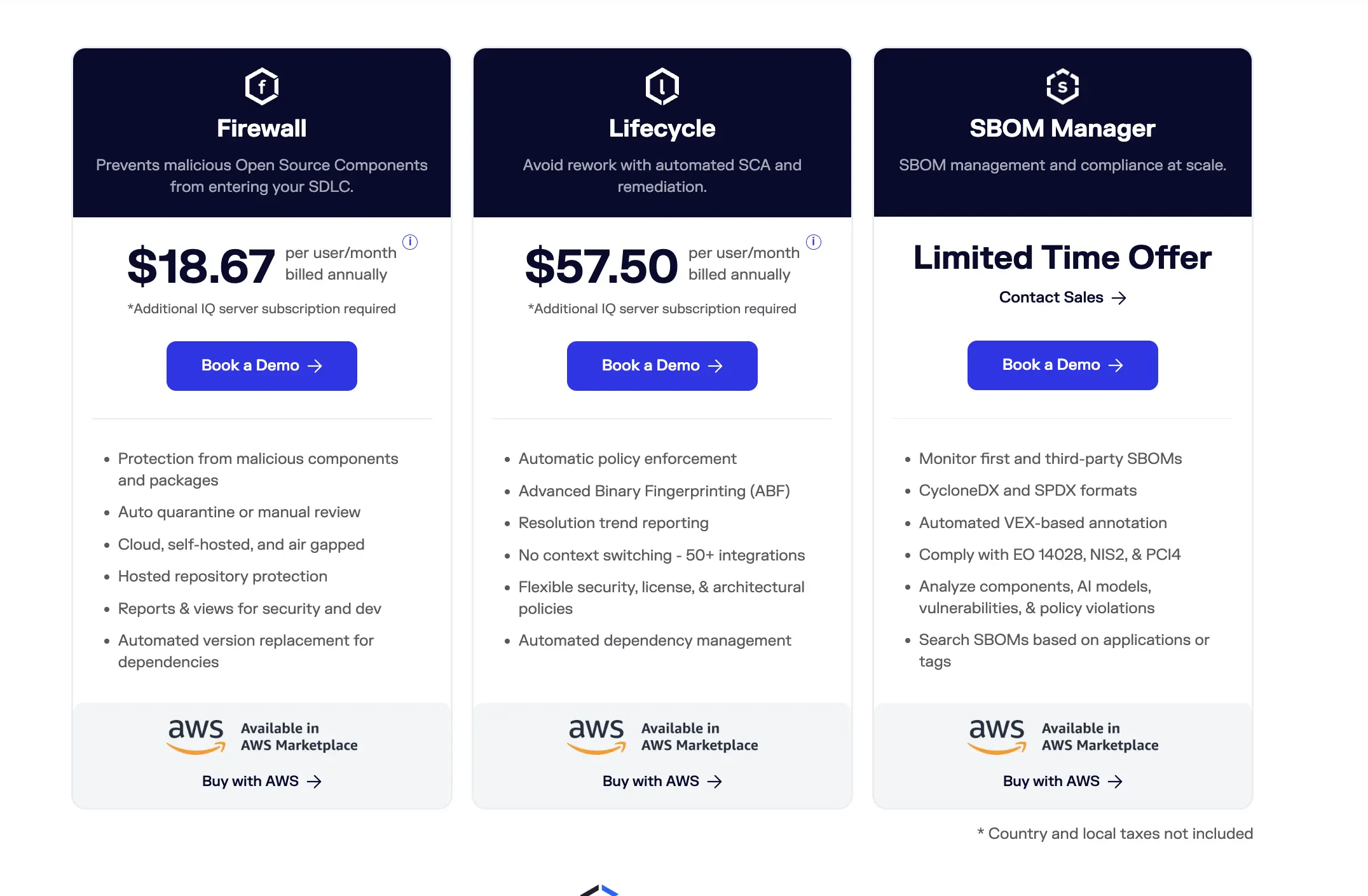 sonatype nexus repository pricing